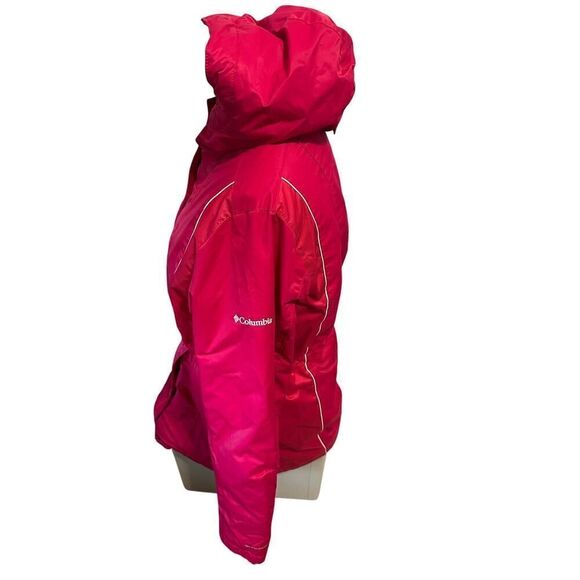 Columbia Women’s Large Pink Quilted Hooded Parka - Picture 2 of 7
